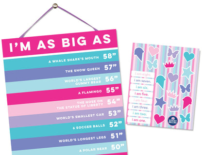 Sticky Bellies Happy Heights Growth Chart - Girl