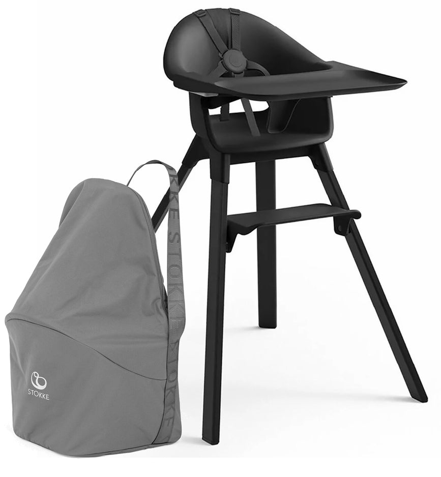 Stokke Clikk High Chair Travel Bundle - Midnight Black