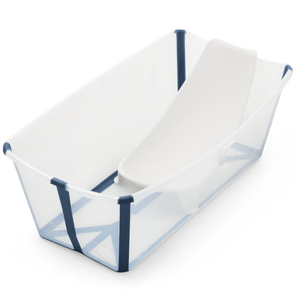 Stokke Flexi Bath Heat Sensitive Tub + Newborn Support - Transparent Blue