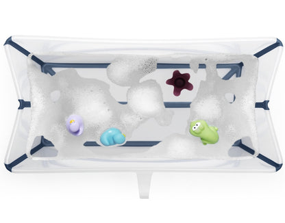 Stokke Flexi Bath Heat Sensitive Tub + Newborn Support - Transparent Blue