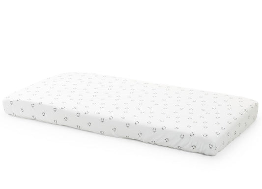 Stokke Home Bed Fitted Sheets - White/Mono Bear