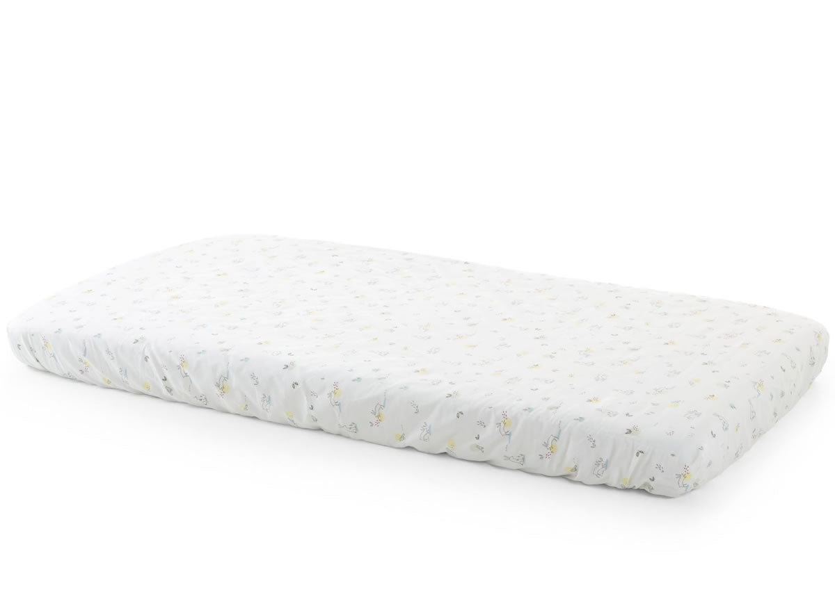 Stokke Home Bed Fitted Sheets - White/Soft Rabbit