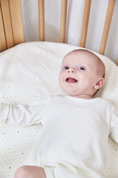 Stokke Sleepi Mini Fitted Sheet by Pehr - Rainbow Dot