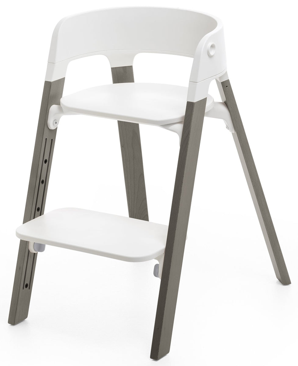 Stokke Steps Chair - White/Hazy Grey