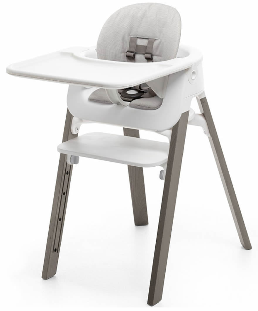 Stokke Steps Complete High Chair - White/Hazy Grey/Grey