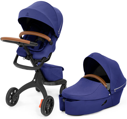 Stokke Xplory X Stroller + Carry Cot Bundle - Royal Blue