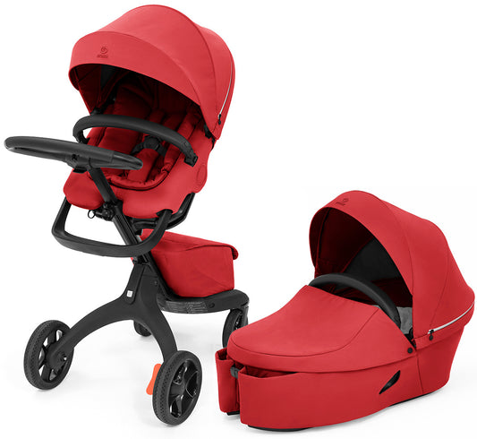 Stokke Xplory X Stroller + Carry Cot Bundle - Ruby Red