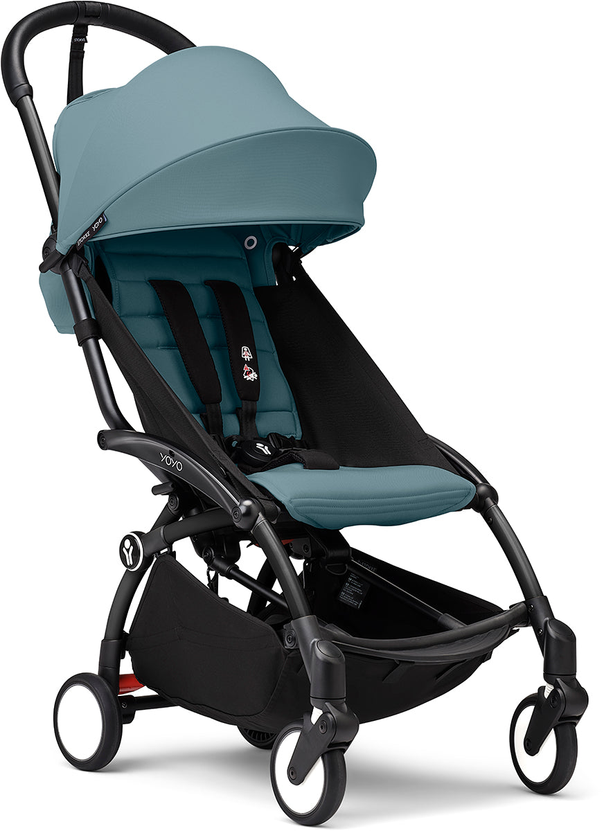 Stokke YOYO3 Ultra Compact 6+ Stroller (One Box) - Black / Aqua