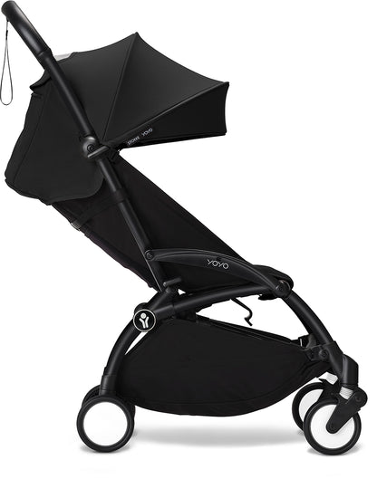 Stokke YOYO3 Ultra Compact Complete 0+/6+ Stroller + Car Seat Adapter (One Box) - Black / Black