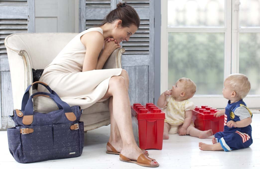 Storksak Kay Diaper Bag - Crosshatch Navy