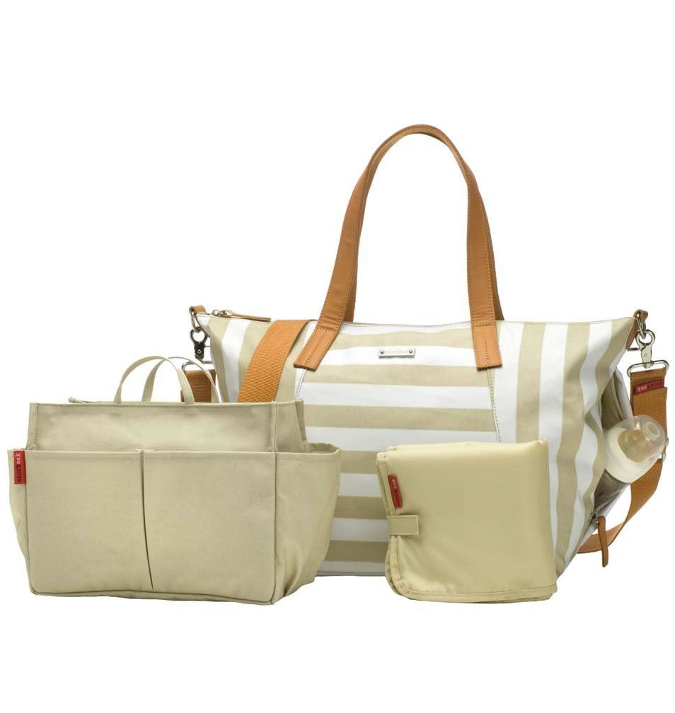 Storksak Noa Diaper Bag - Stripe Fawn