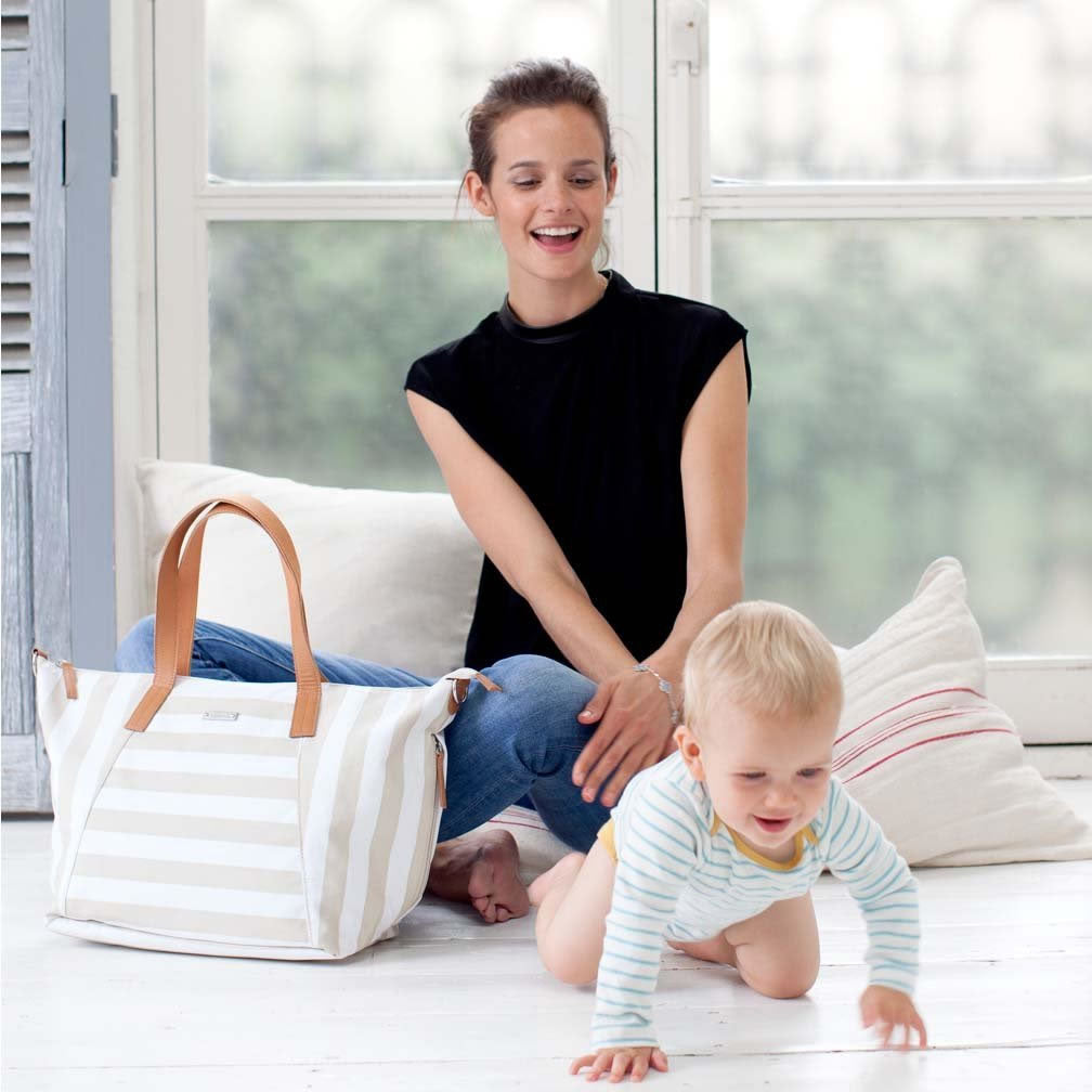 Storksak Noa Diaper Bag - Stripe Fawn