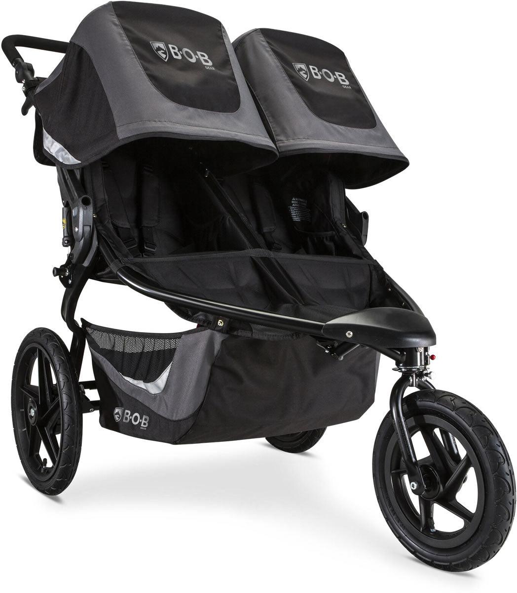 BOB OPEN BOX Revolution Flex 3.0 Duallie Double Jogging Stroller - Graphite Black