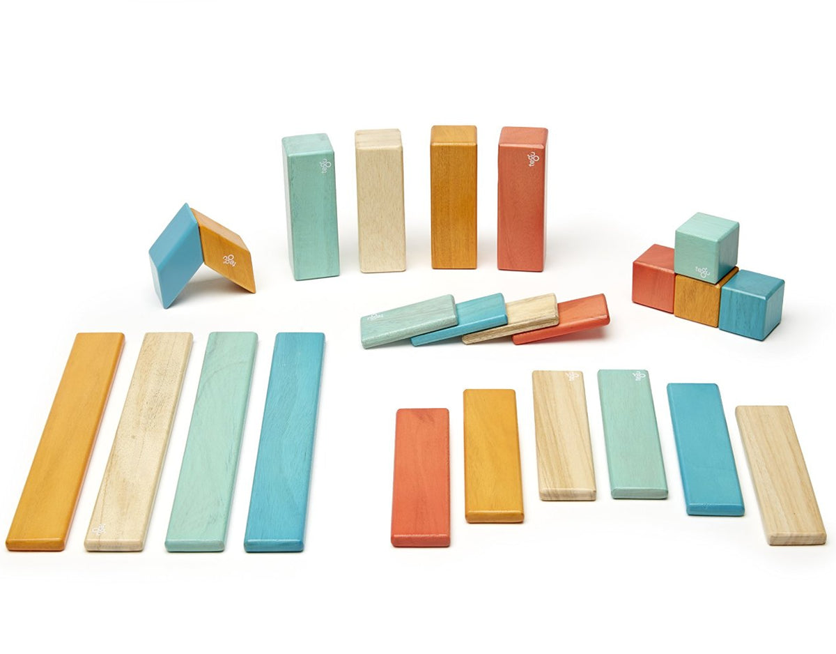 Tegu 24 Piece Magnetic Blocks Set - Sunset