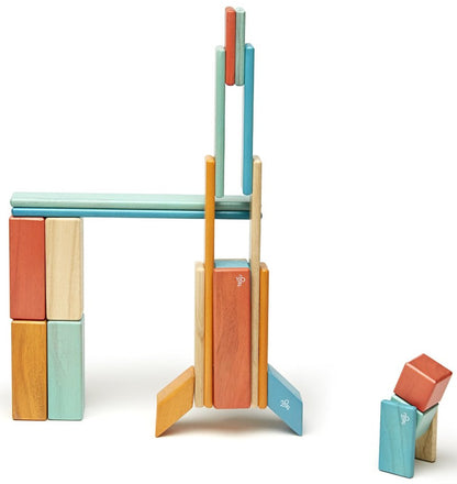 Tegu 24 Piece Magnetic Blocks Set - Sunset