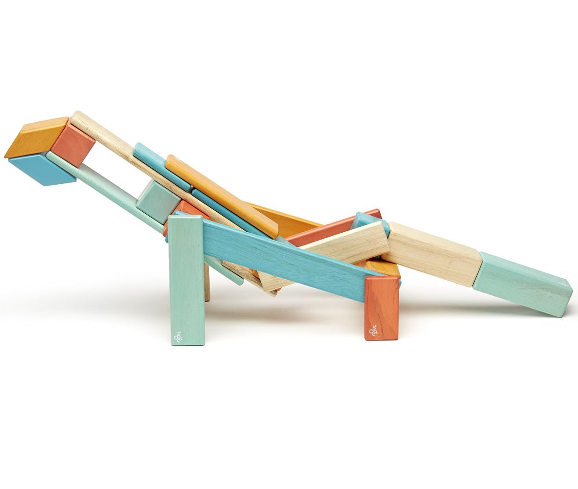 Tegu 24 Piece Magnetic Blocks Set - Sunset