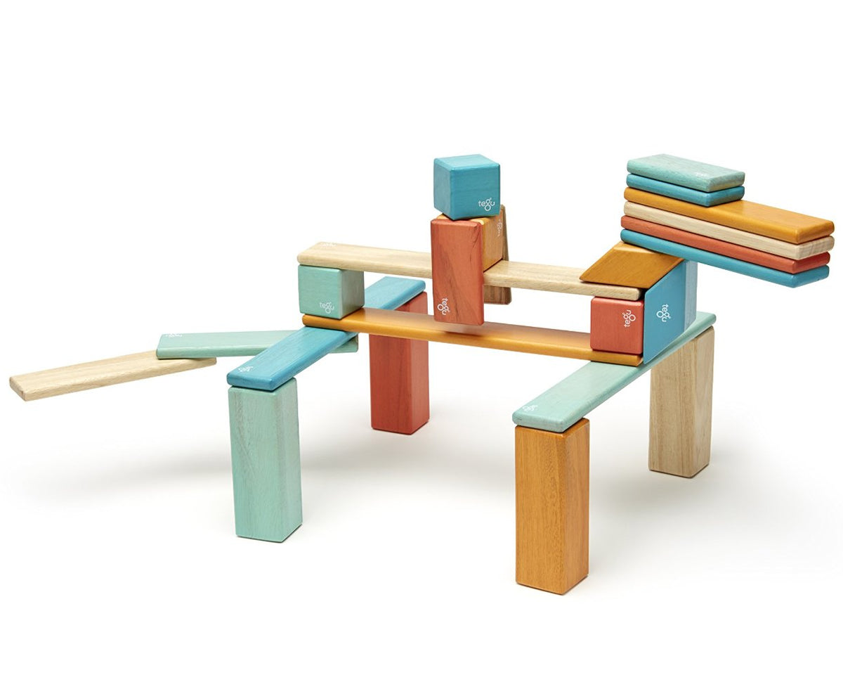 Tegu 24 Piece Magnetic Blocks Set - Sunset