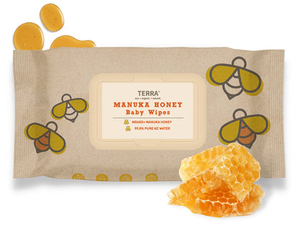 TERRA Bamboo Baby Wipes - Manuka Honey (70 Pack)