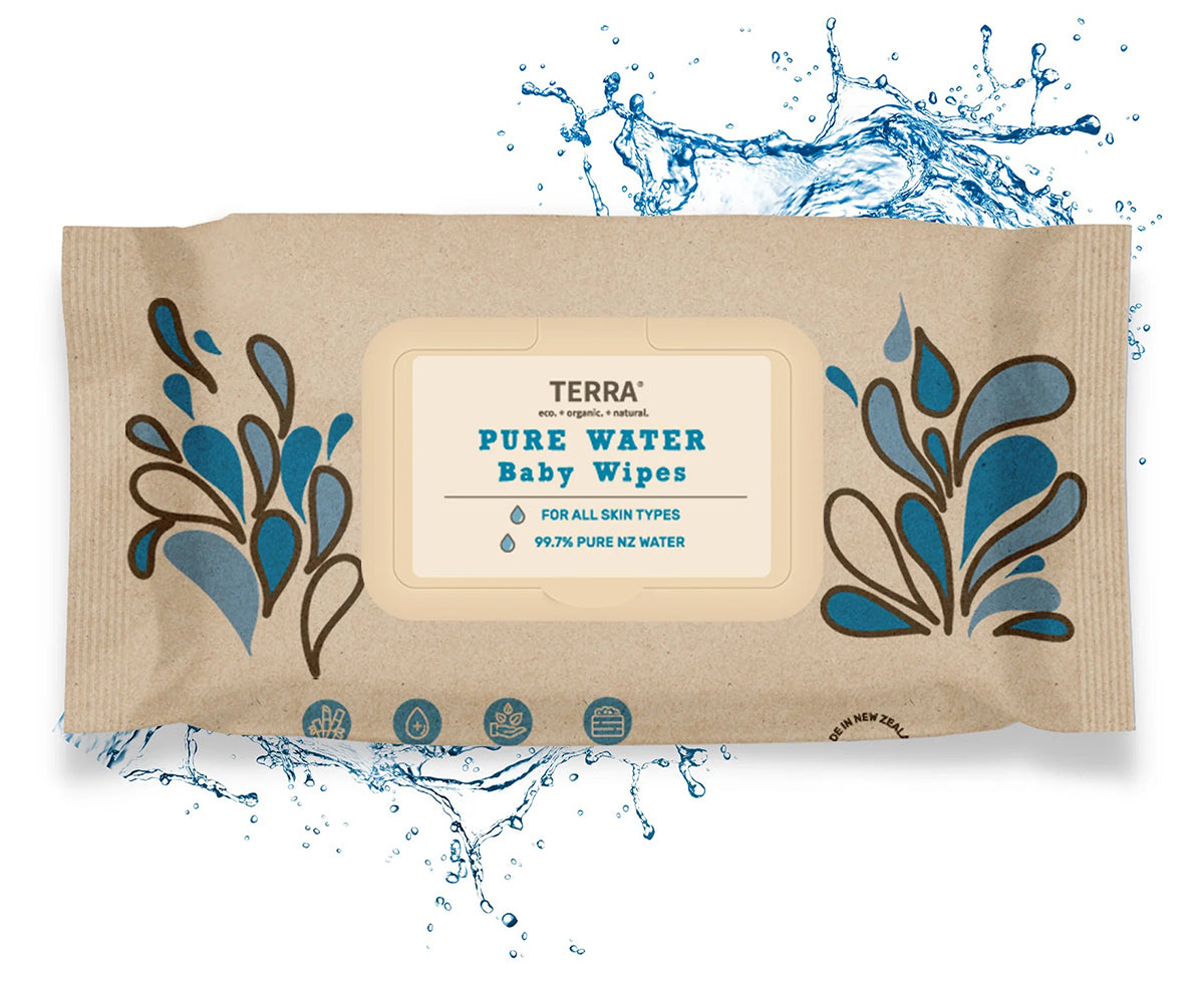 TERRA Bamboo Baby Wipes - Pure New Zealand Water (70 Pack)