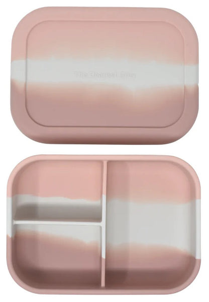 The Dearest Grey Silicone Bento Box - Pink Tie Dye