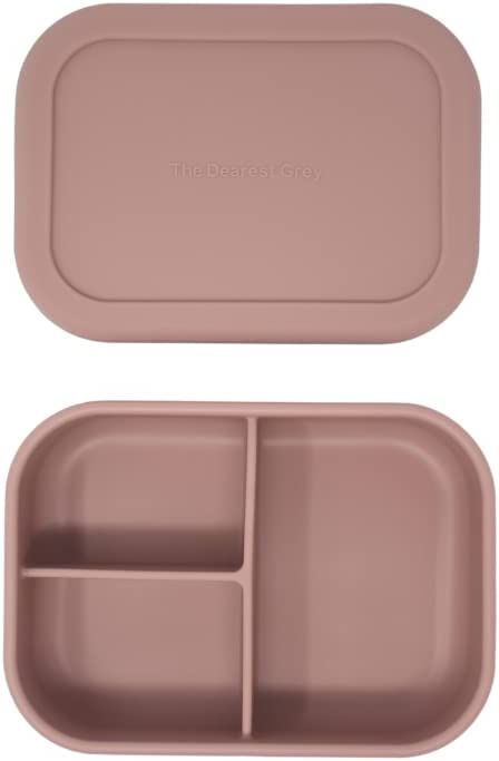 The Dearest Grey Silicone Bento Box - Rosewood