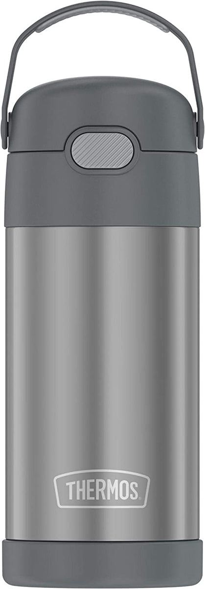 Thermos FUNtainer Vacuum Insulated Stainless Steel Straw Water Bottle 12oz - Grey