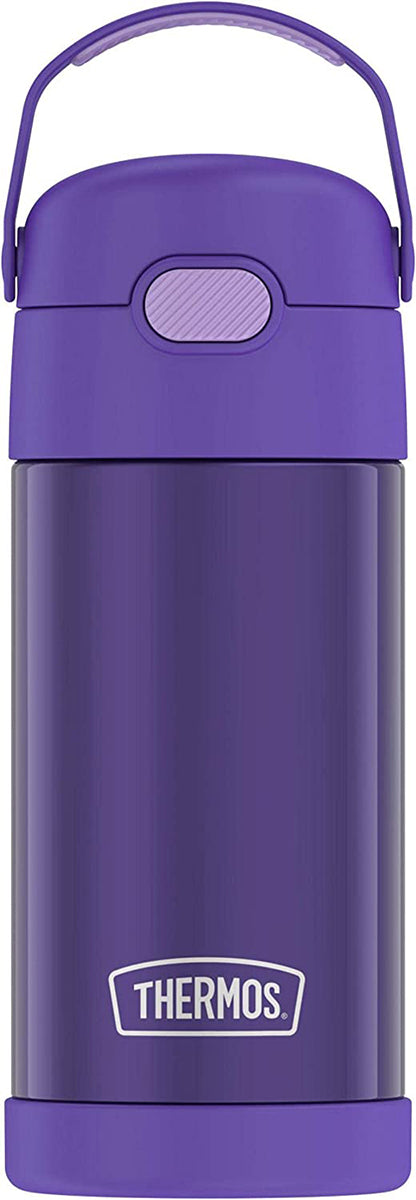 Thermos FUNtainer Vacuum Insulated Stainless Steel Straw Water Bottle 12oz - Purple