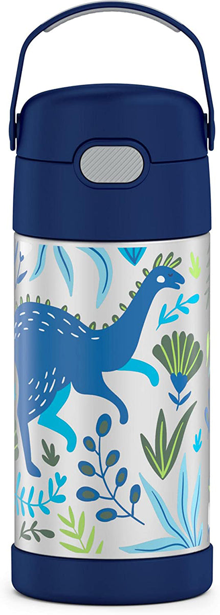 Thermos FUNtainer Vacuum Insulated Stainless Steel Straw Water Bottle, 12oz - Dinosaur Kingdom