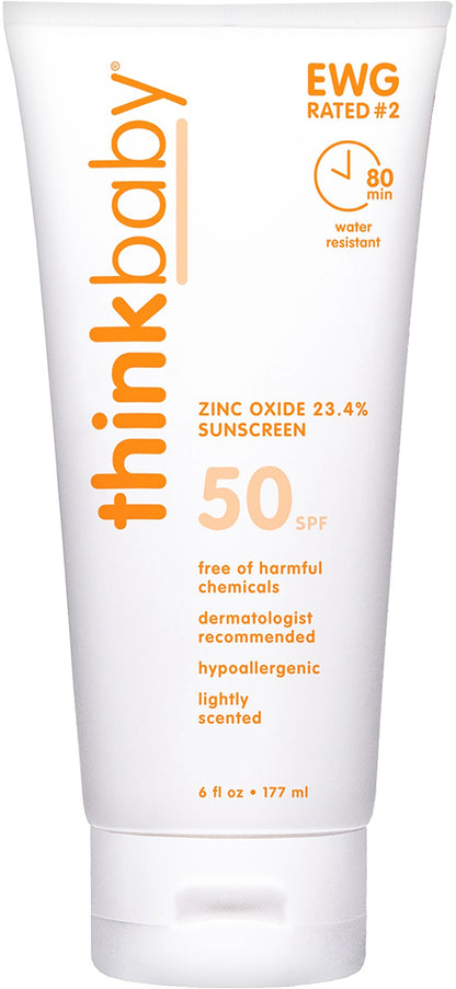 ThinkBaby Safe Sunscreen SPF 50+, 6oz