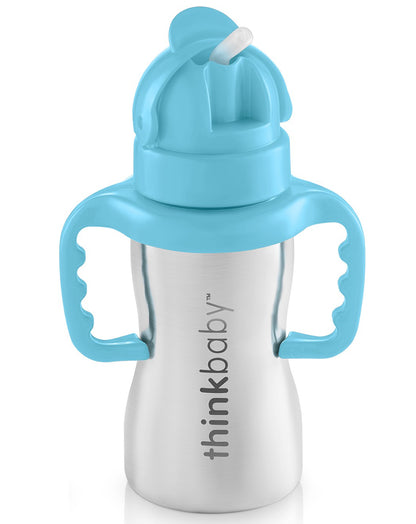 Thinkbaby Thinkster of Steel 9 oz Straw Cup - Blue