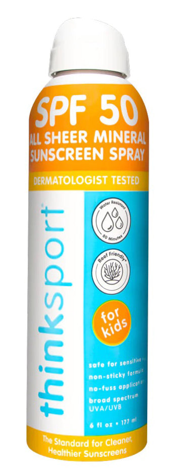 ThinkSport Kids All Sheer Mineral Sunscreen Spray SPF 50, 6oz