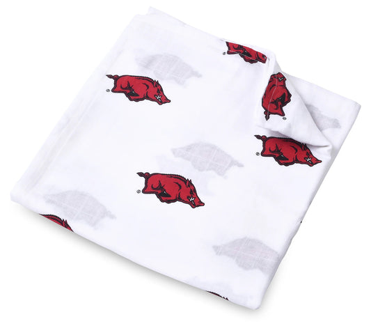 Three Little Anchors College Swaddle Blanket - Arkansas Razorbacks