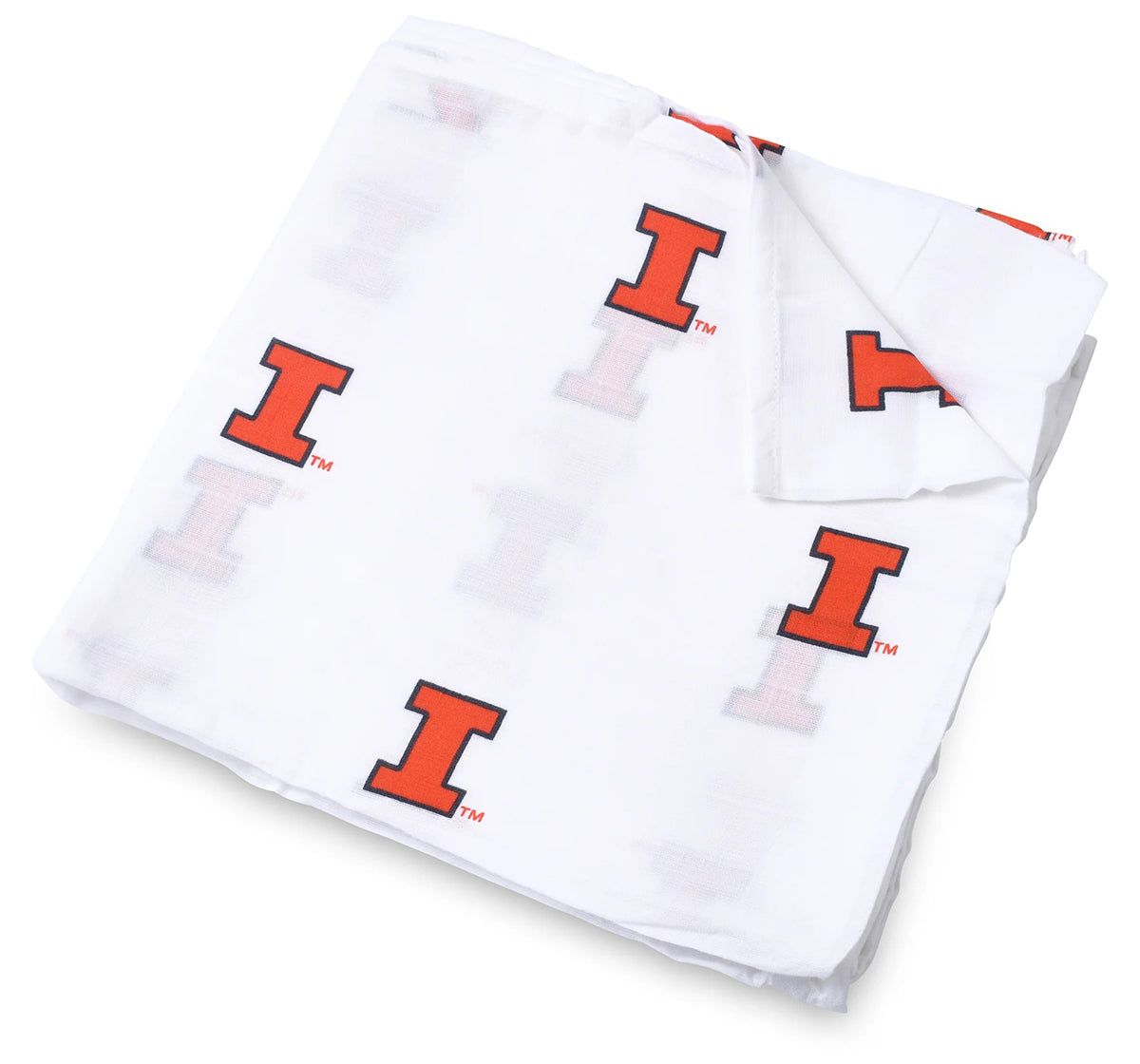 Three Little Anchors College Swaddle Blanket - Illinois Fighting Illini