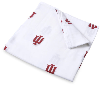 Three Little Anchors College Swaddle Blanket - Indiana Hoosiers