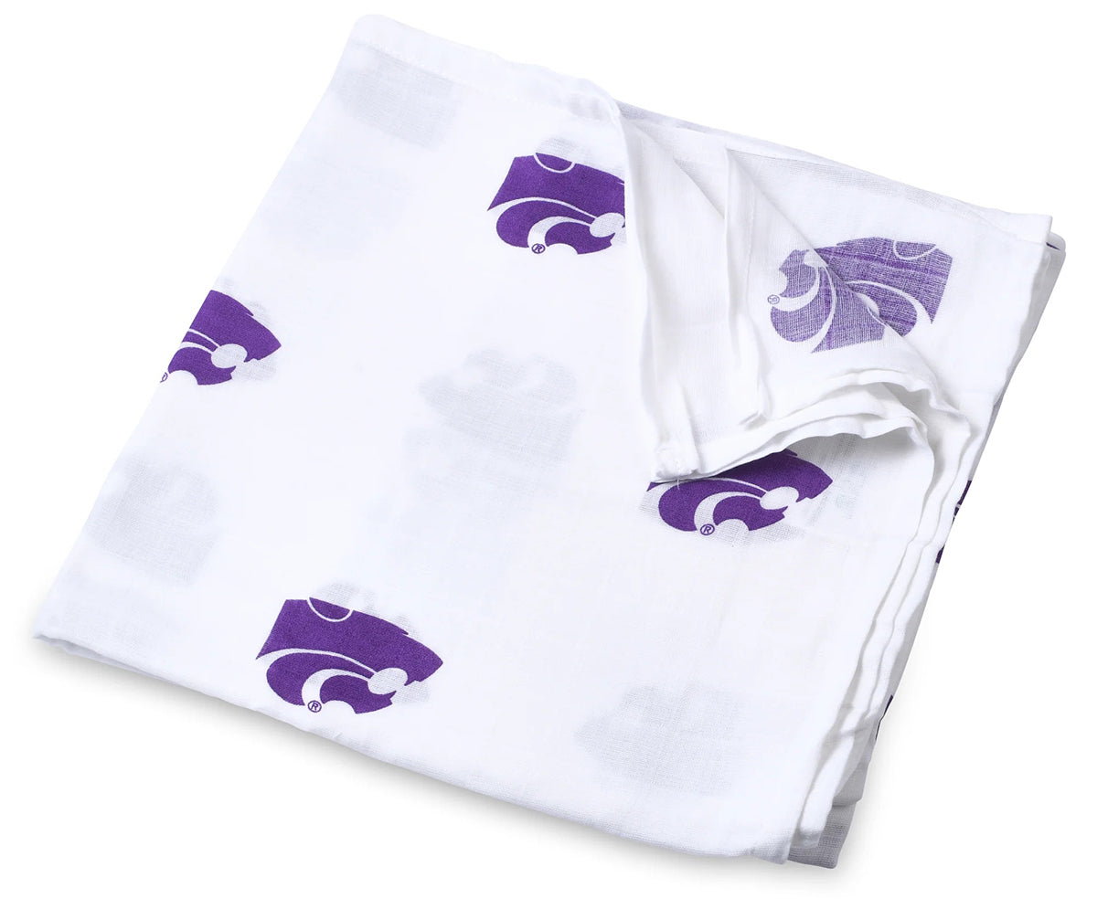 Three Little Anchors College Swaddle Blanket - Kansas State Wildcats