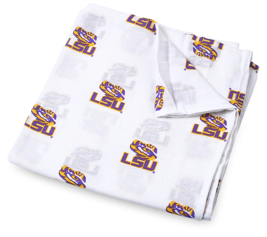 Three Little Anchors College Swaddle Blanket - LSU Tigers