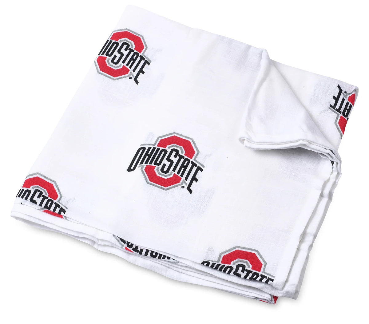 Three Little Anchors College Swaddle Blanket - Ohio State University Buckeyes