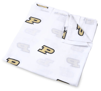 Three Little Anchors College Swaddle Blanket - Purdue Boilermakers