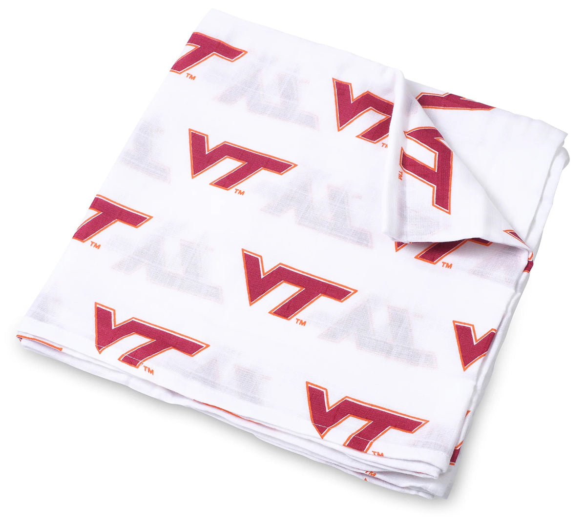 Three Little Anchors College Swaddle Blanket - Virginia Tech Hokies