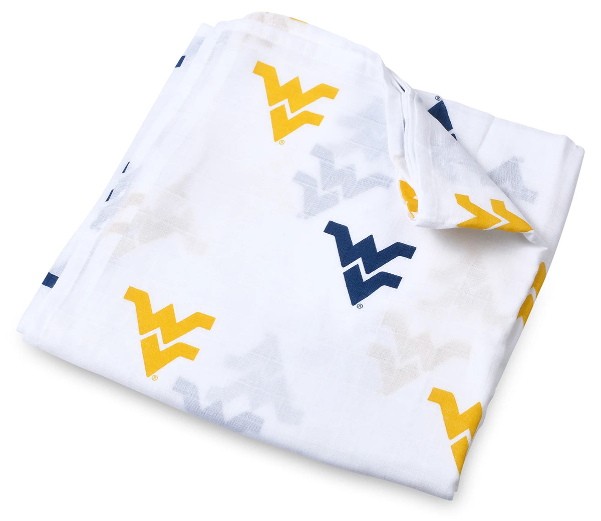 Three Little Anchors College Swaddle Blanket - West Virginia Mountaineers