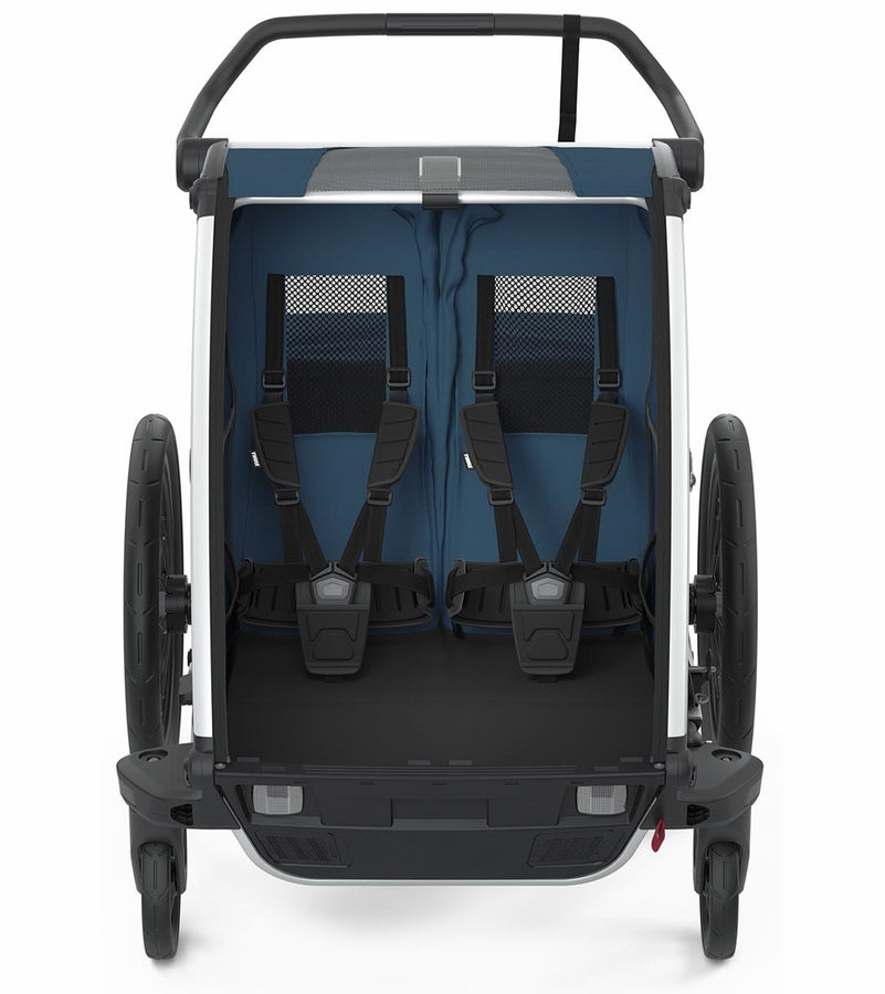 Thule Chariot Cross 2 Multisport Trailer Stroller Summer Bundle - Majolica Blue