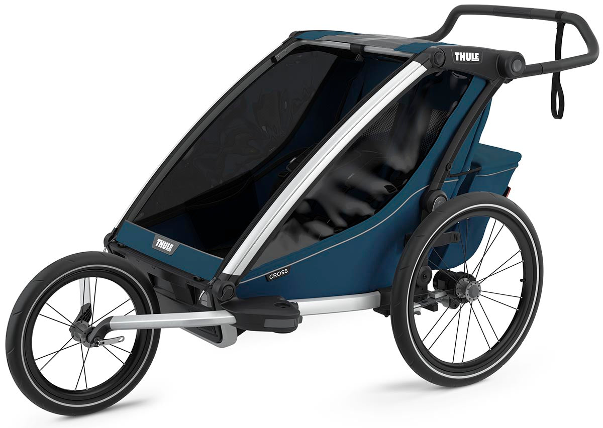 Thule Chariot Cross 2 Multisport Trailer + Stroller - Majolica Blue