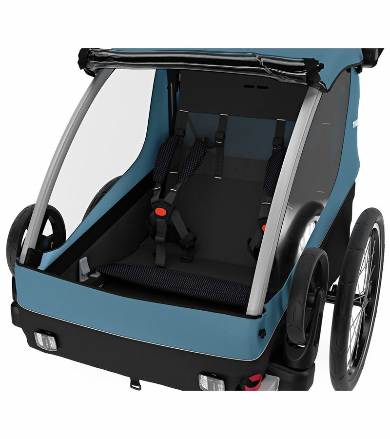 Thule Courier Bicycle Trailer + Pet Kit Bundle - Aegean Blue