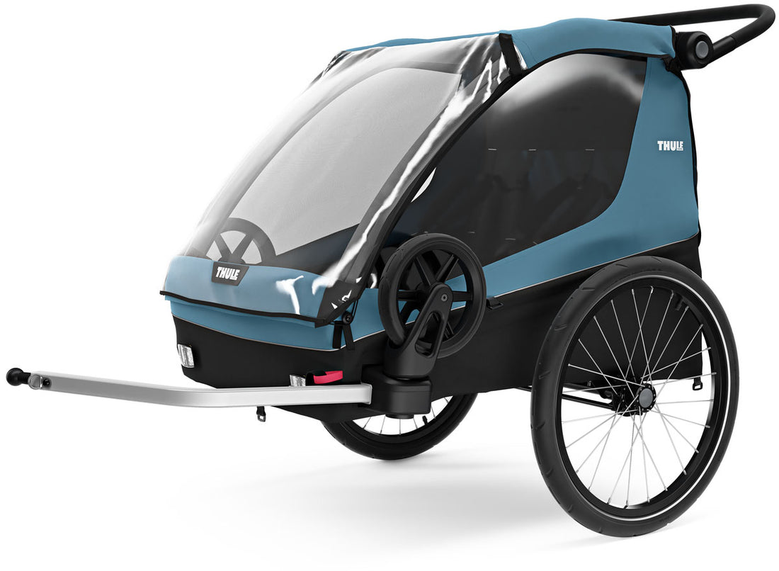 Thule Courier Bicycle Trailer + Stroller - Aegean Blue