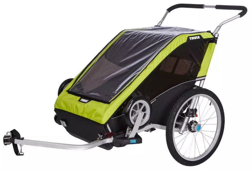 Thule OPEN BOX Chariot Cheetah XT 2 Trailer + Stroller - Chartreuse