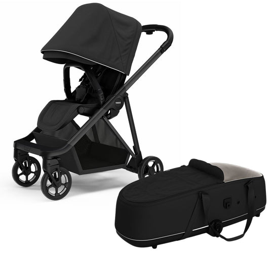 Thule Shine Stroller + Bassinet Bundle - Black / Black