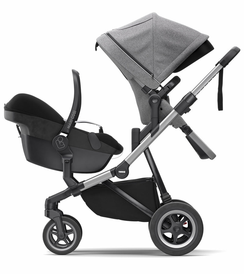 Thule Sleek Stroller + Accessory Set - Grey Melange