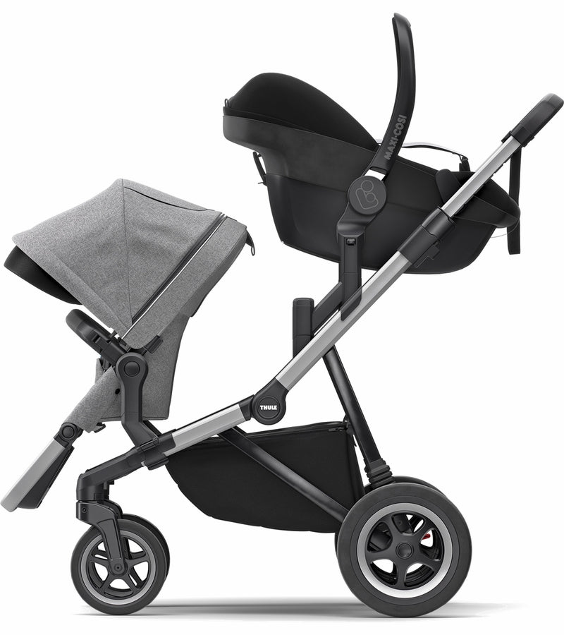 Thule Sleek Stroller + Accessory Set - Grey Melange