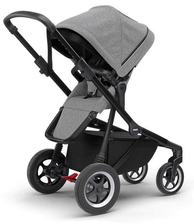 Thule Sleek Single-to-Double Stroller - Black / Grey Melange