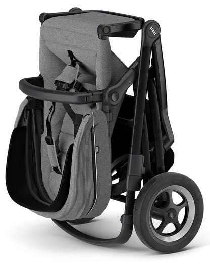 Thule Sleek Single-to-Double Stroller - Black / Grey Melange